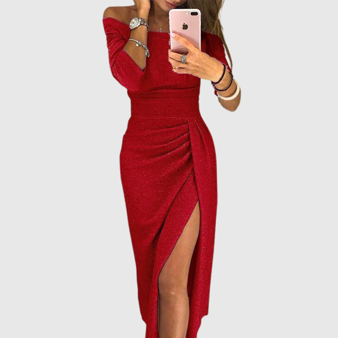 Isabeau | Elegantes Halterneck-Maxikleid mit fließender, anmutiger Passform