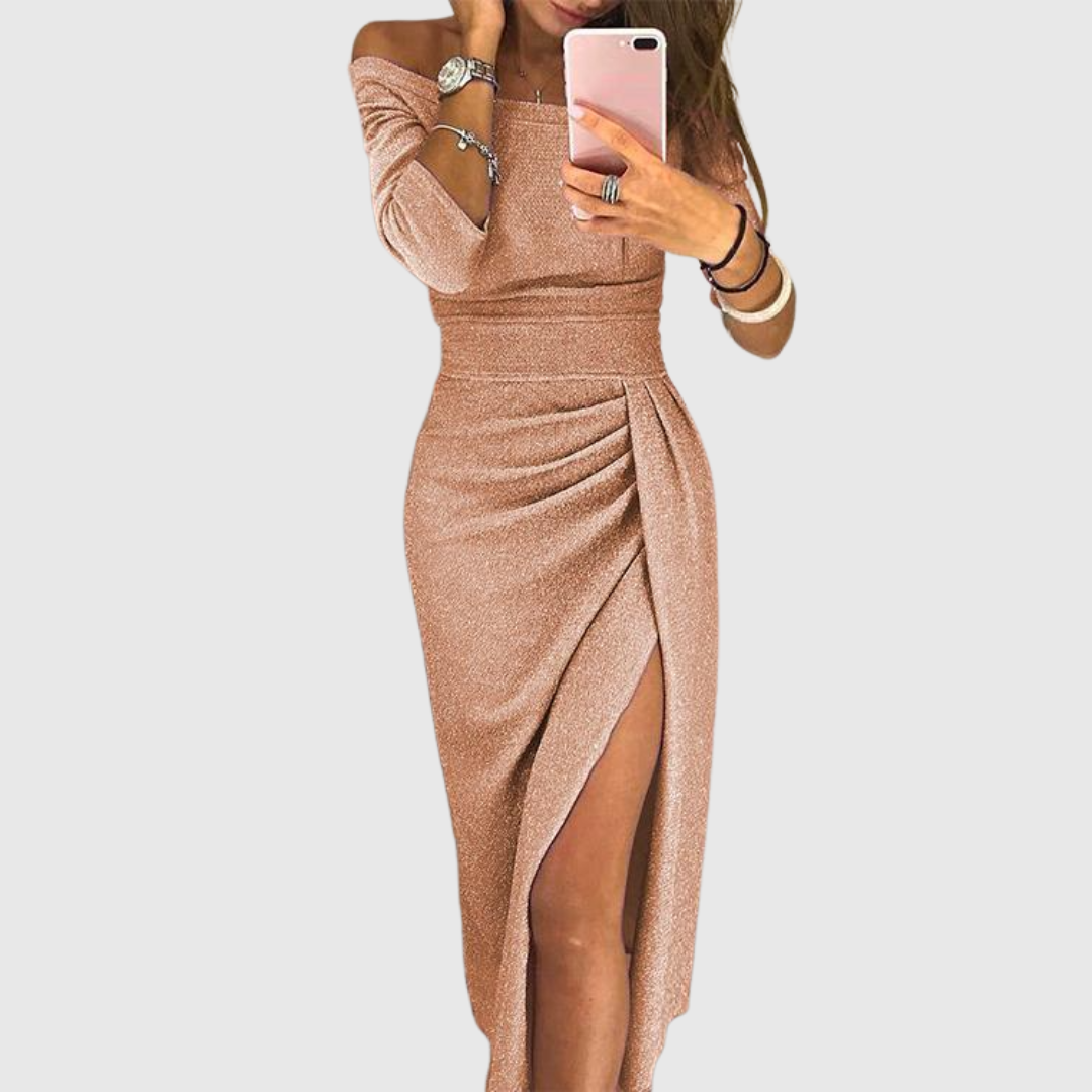 Isabeau | Elegantes Halterneck-Maxikleid mit fließender, anmutiger Passform