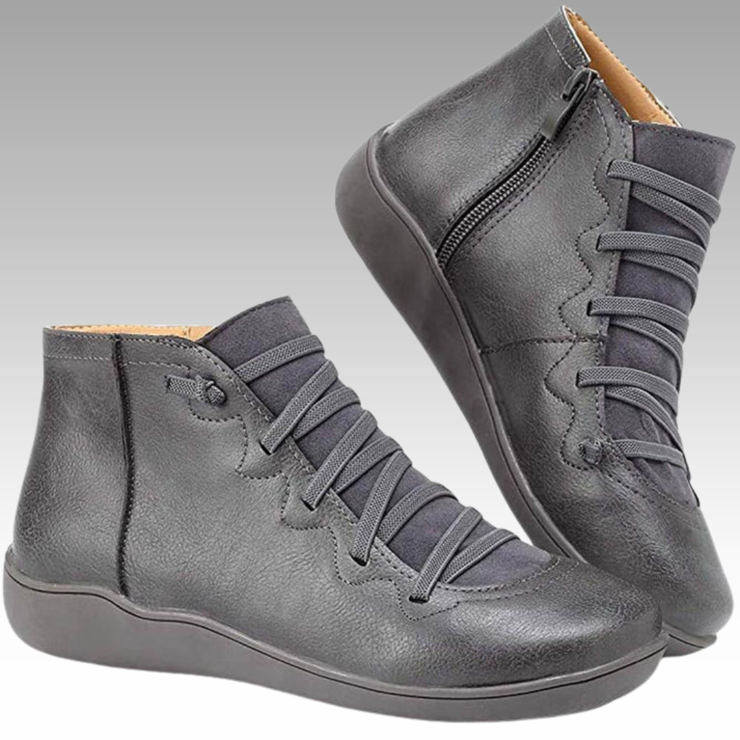 Nina – Trendige Orthopädische Ankle Boots im Vintage-Stil