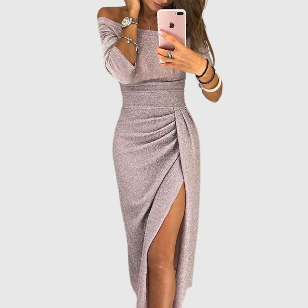 Isabeau | Elegantes Halterneck-Maxikleid mit fließender, anmutiger Passform