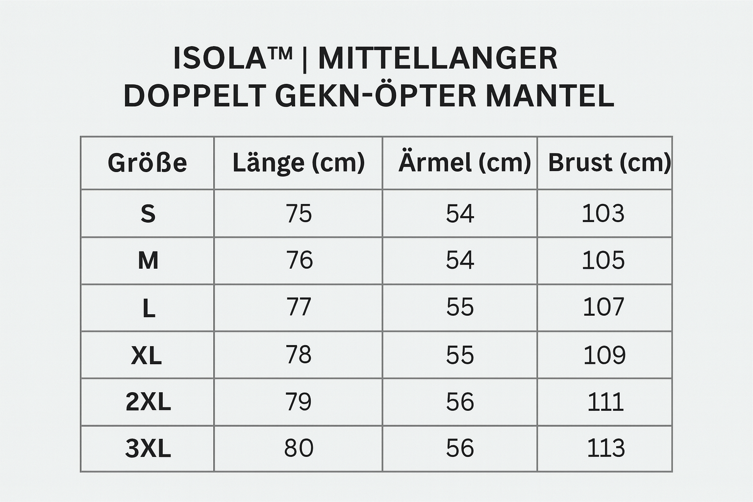 ISOLA | Mittellanger, zweireihiger Mantel