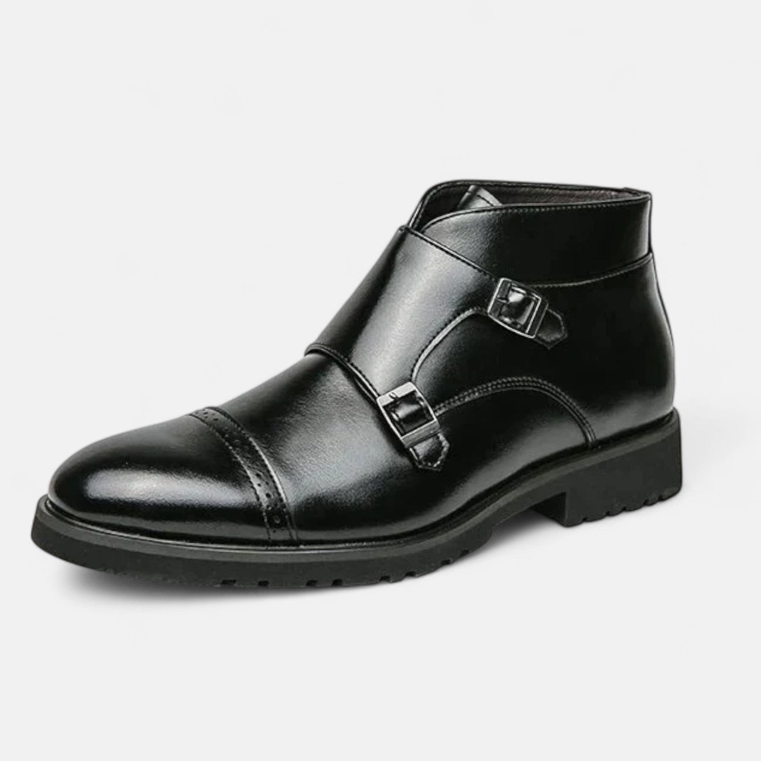 Patrizio | Herren Monk Strap Stiefeletten aus Premium-Ecopelle