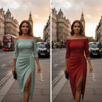 Isabeau | Elegantes Halterneck-Maxikleid mit fließender, anmutiger Passform