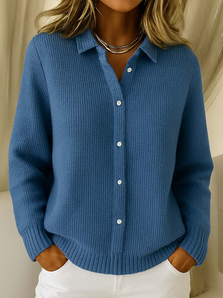 Maeve | Klassischer Strickknopf-Cardigan