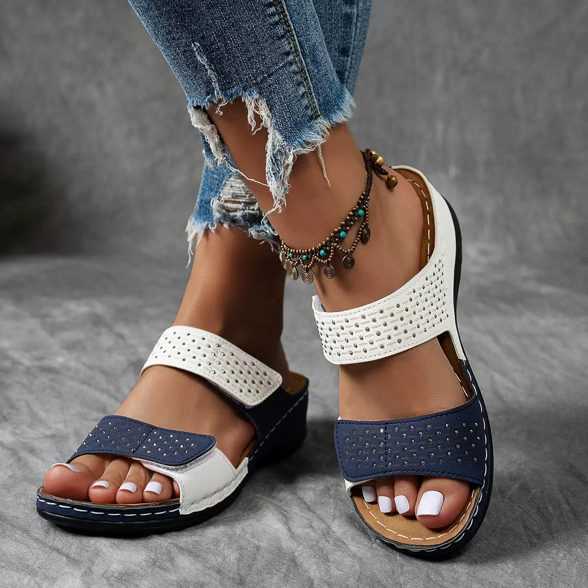 Ortholuxe – Atmungsaktive Orthopädische Slip-In Sandalen für Damen